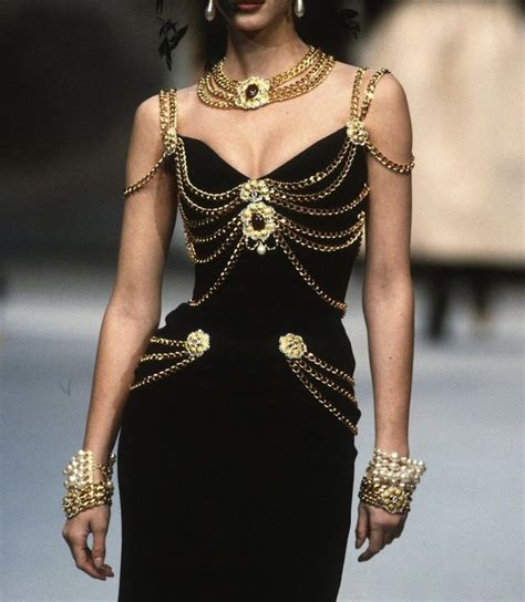 90s versace chain dress|versace dresses 90s.